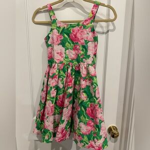 Janie and Jack Green and Pink Floral Dress